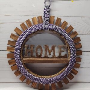 Wood and Paracord HOME wreath