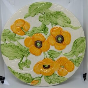 Vintage Shafford Fleurs Du Jour 3D Floral Salad Luncheon Plate