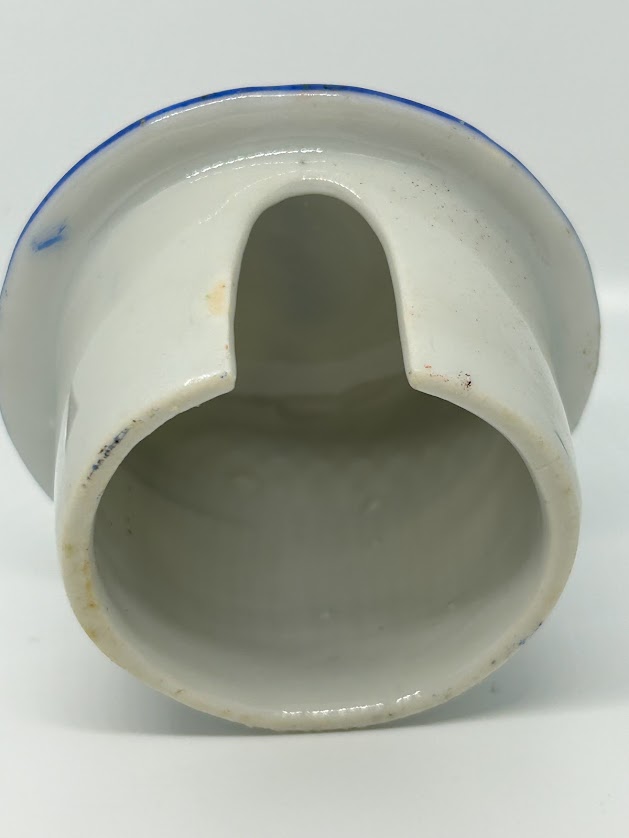 Vintage Japanese Chocolate Pot Hand Painted Blue Bird Cherry Blossom Tree and Landscape - Image 5