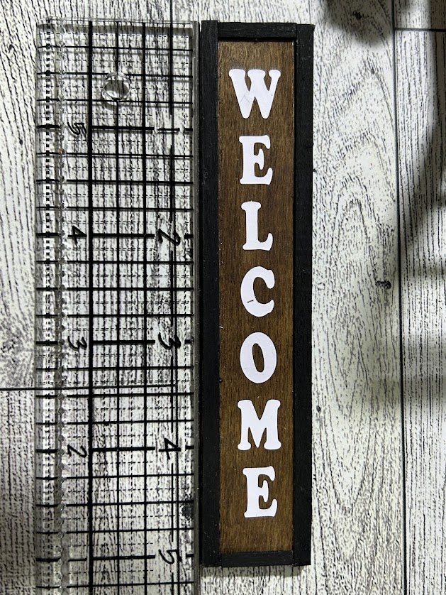 Dollhouse Miniature Welcome Sign Porch Door Wood Board Farmhouse Rustic Scale 1:12 - Image 6