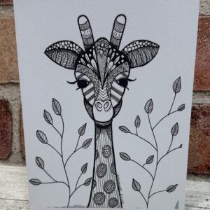 Zendoodle Giraffe Blank Note Cards
