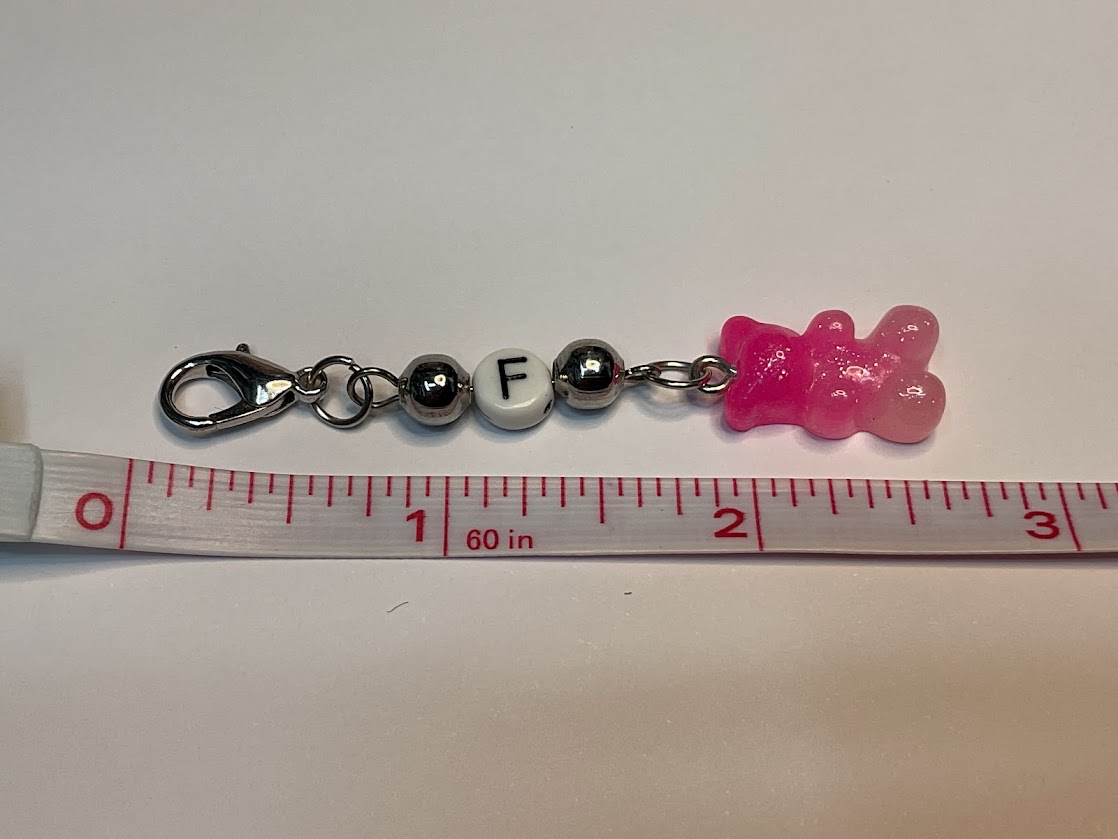 Gummi Bear Stitch Marker (Letter F)