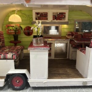 70s Style Coca Cola Themed Camper Miniature